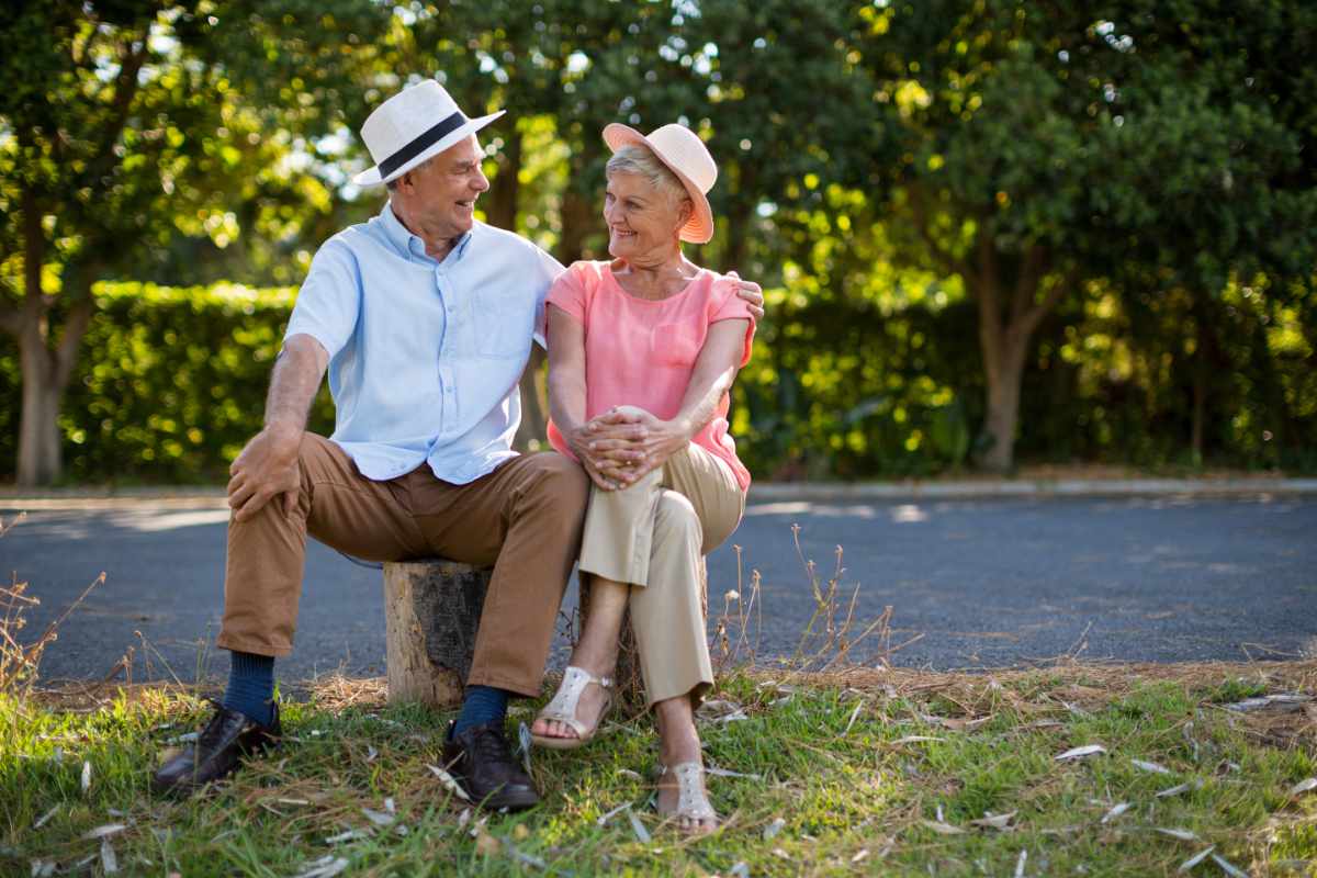aged care smiling pensioners
