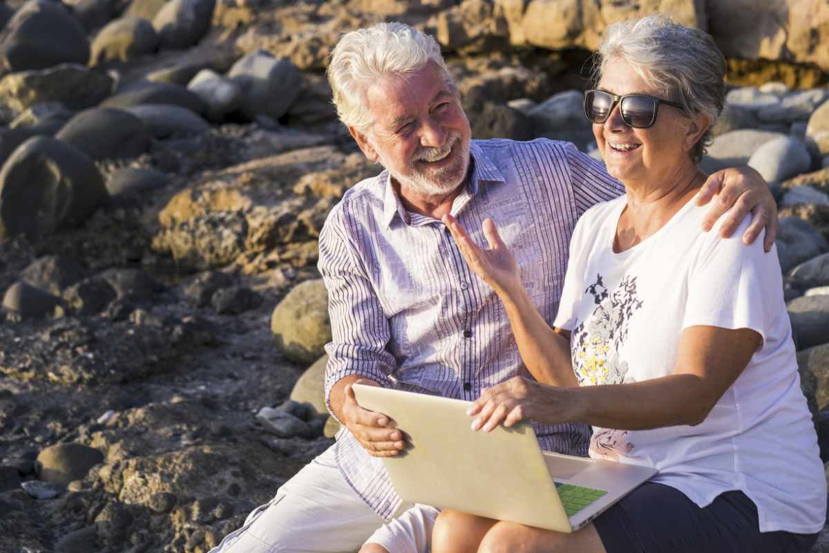 retired couple working out finances