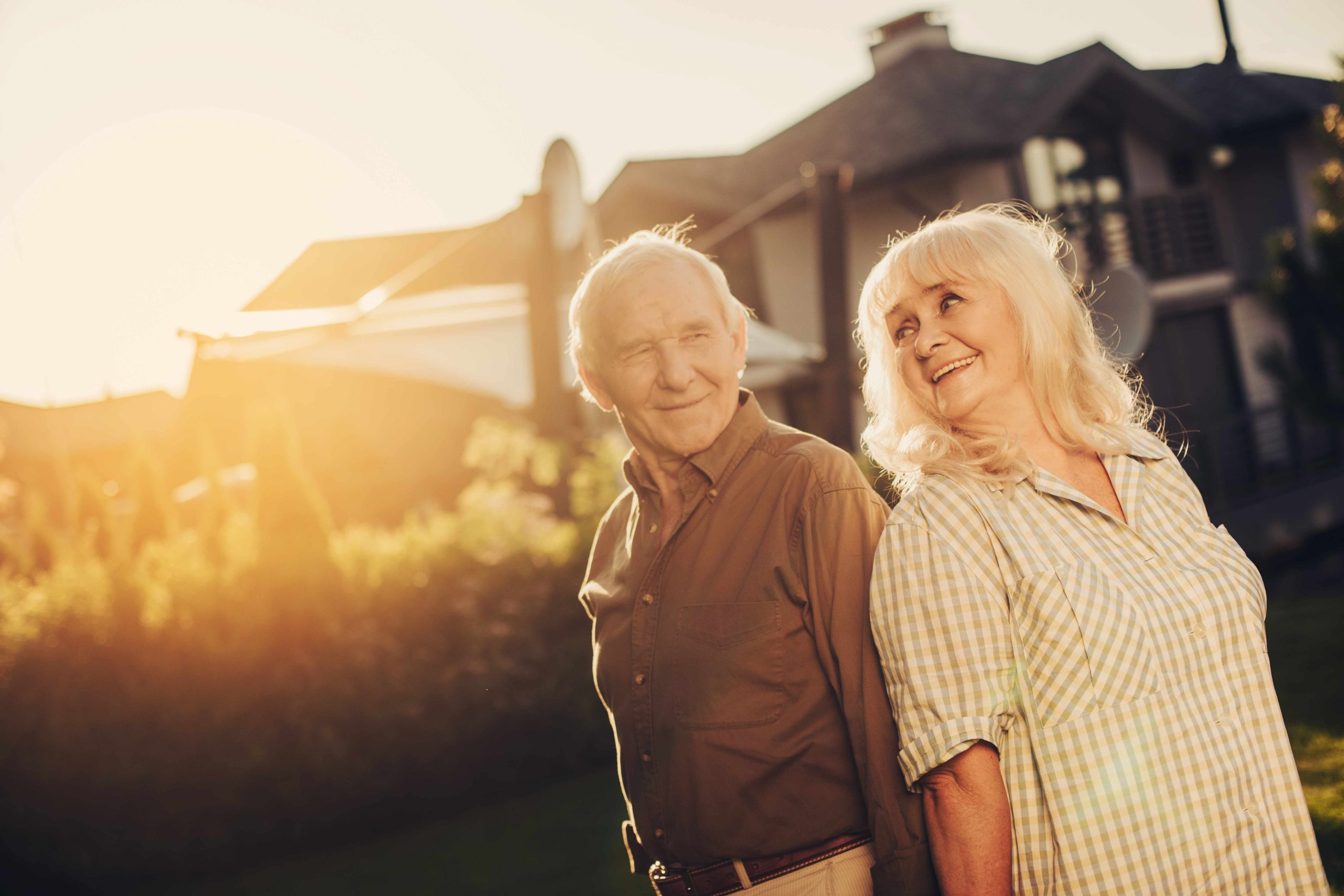 senior couple at home